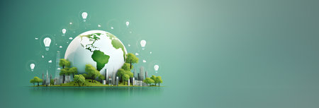 world environment day concept with copy space for text mockup Generative AIの素材