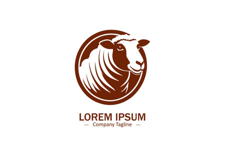 abstract and minimal sheep logo for your business.のイラスト素材