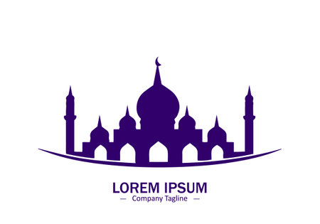 abstract and minimal mosque for your business.のイラスト素材