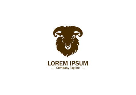 Simple Isolated Sheep Pet Vector with Modern Design Elementsのイラスト素材