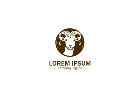 Simple and Modern Sheep Pet Vector Icon for Abstract Logo Designsのイラスト素材