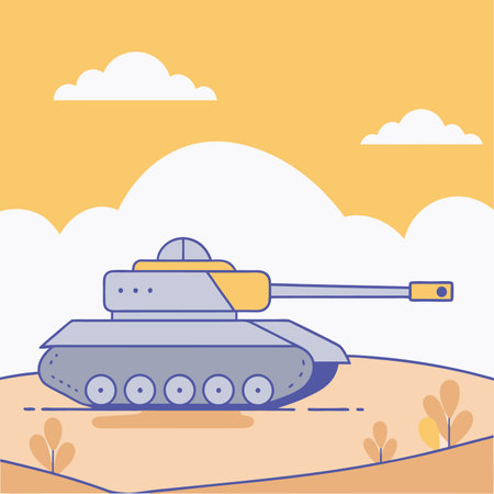Tank vector icon. Tank logo design. Army tank symbol pictogramのイラスト素材