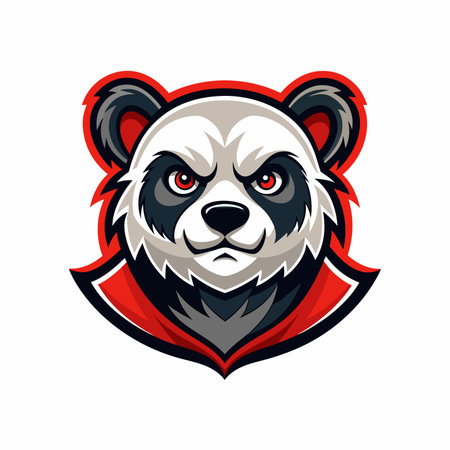 Panda mascot logo vector. Animal vector illustration. bear logo.のイラスト素材
