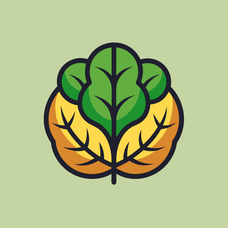 Plant little tree brain shape mascot logo design icon vector illustrationのイラスト素材