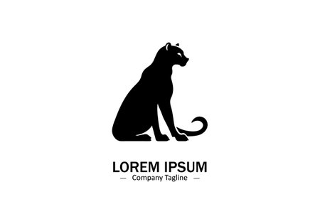 Minimal abstract logo of Leopard or cheetah icon vector design on white backgroundのイラスト素材