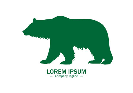 Icon of Polar bear vector design logo silhouette modern style on white backgroundのイラスト素材