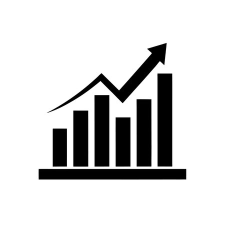 Financial chart graph logo icon vector illustration design isolated up down conceptのイラスト素材