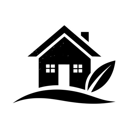 Home Modern Silhouette Logo Vector Icon Designのイラスト素材