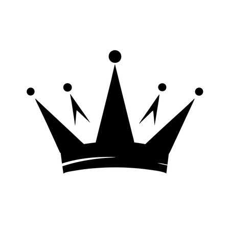 King Crown Icon Logo Style Silhouette Vector Modernのイラスト素材