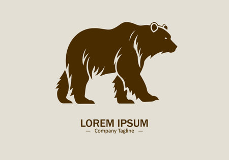 Logo of Polar bear icon vector design silhouette style on white backgroundのイラスト素材