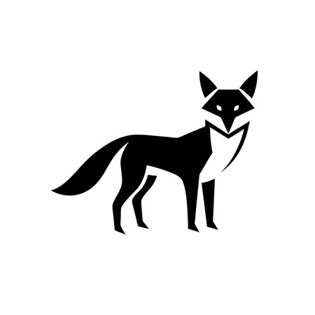 Fox logo icon vector illustration design isolated silhouetteのイラスト素材