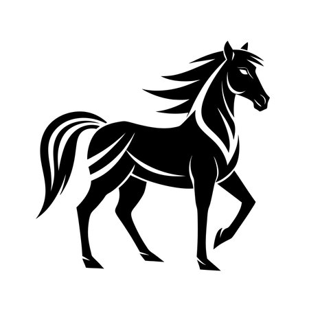 Horse Icon Vector Silhouette Logo Design Symbolのイラスト素材