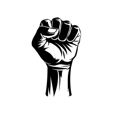 Icon of Fist Vector Design Trendy Logo Silhouetteのイラスト素材