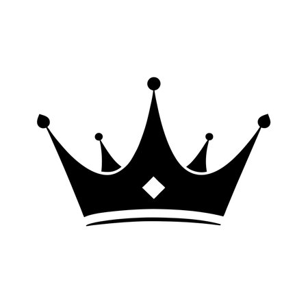 Modern Logo of King Crown Icon Vector Design Silhouetteのイラスト素材