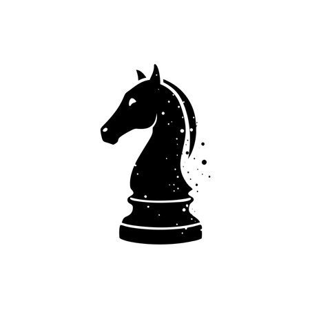 Chess piece Silhouette Design Vector Icon Logoのイラスト素材