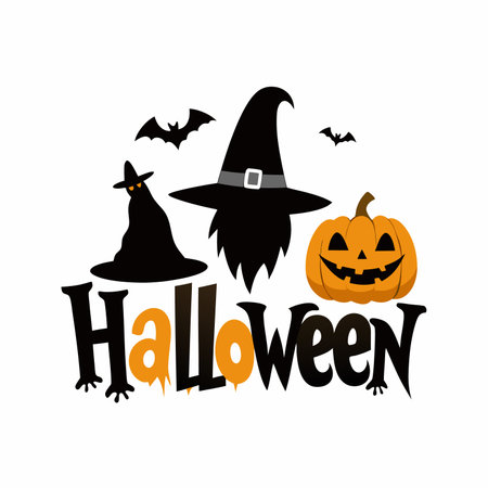 31 October Halloween Night with Isolated Haunted House and Bat Silhouetteのイラスト素材