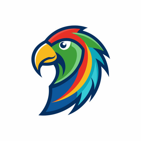 Colorful Parrot mascot logo icon vector designのイラスト素材