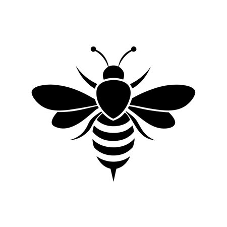 Symbol of Honey bee Vector Logo Silhouette Icon Designのイラスト素材