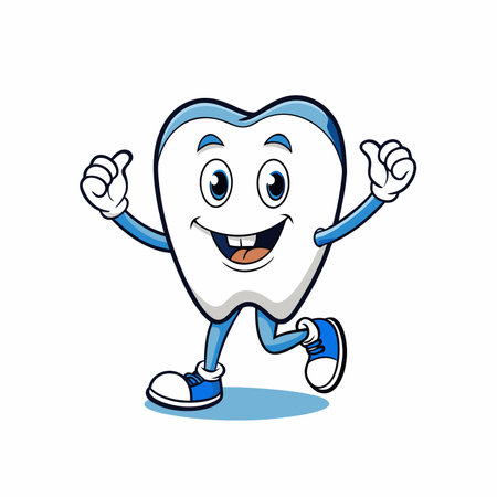 Modern Logo of Happy tooth dental clinic concept Icon Vector Design Mascotのイラスト素材