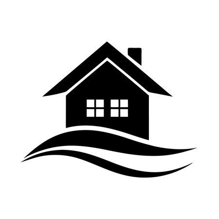 Home Icon Logo Style Silhouette Vector Modernのイラスト素材