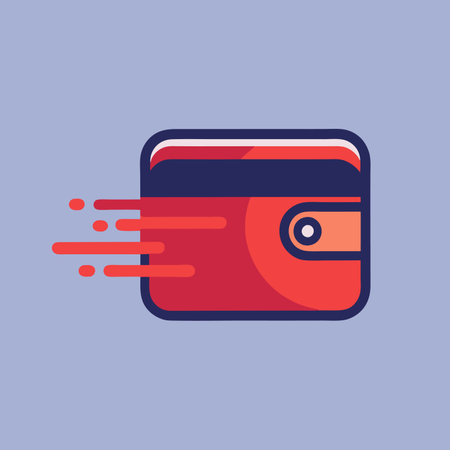 Wallet Mascot Icon Vector Design Modern Logoのイラスト素材