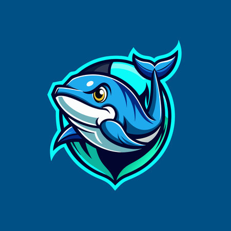 Shark Fish Mascot Icon Vector Design Modern Logoのイラスト素材