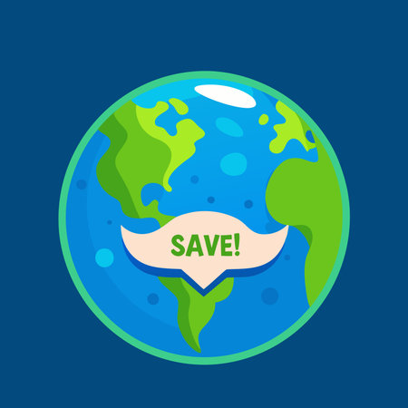 Trendy Logo of Earth simple Icon Mascot Vector Designのイラスト素材