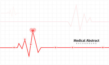 Medical Background with heart shapesのイラスト素材