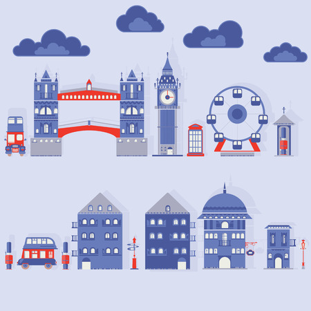 modern vector flat illustration of Londonのイラスト素材