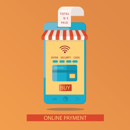 Modern vector illustration of online paymentsのイラスト素材