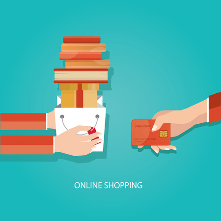 Modern vector illustration of online shopping, delivery serviceのイラスト素材