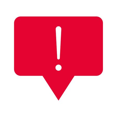 Vector illustration of exclamation mark icon. Attention symbol. Note banner. Isolated in white backgroundのイラスト素材