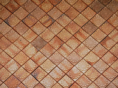 The floor and the wall with beautiful man-made patterns.の写真素材