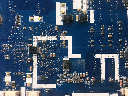 Old computer electronic circuit board.
