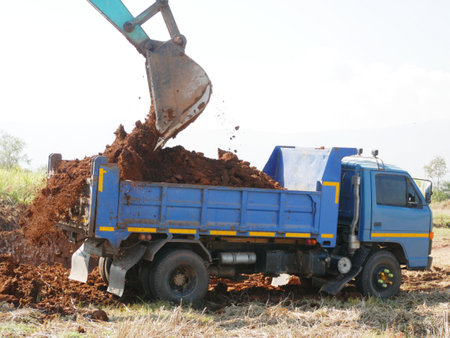 Wheel Loader Excavator And Tipper Dumpe.の写真素材