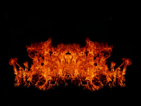 Flame Flame Texture For Strange Shape Fire Background Flame meat that is burned from the stove or...