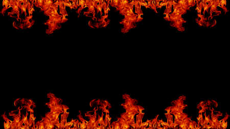 Flame Flame Texture For Strange Shape Fire Background Flame meat that is burned from the stove or...
