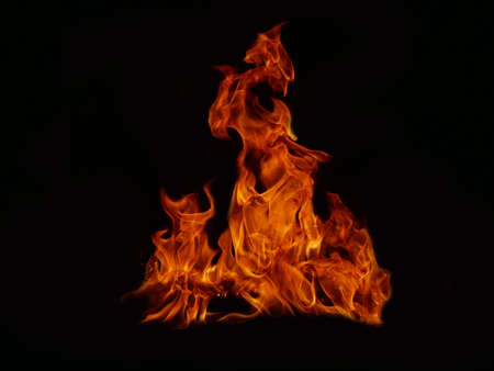 Flame Flame Texture For Strange Shape Fire Background Flame meat that is burned from the stove or...