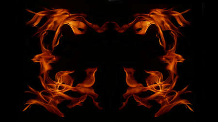 Flame Flame Texture For Strange Shape Fire Background Flame meat that is burned from the stove or...