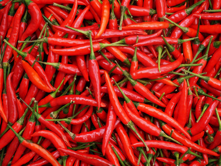 cooking pepper For a good flavor condiment, bright red, vegetarian.
