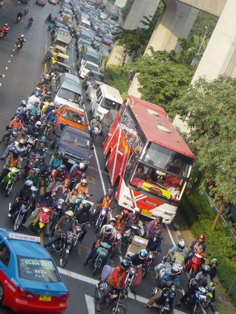 Traffic in Thailandの写真素材