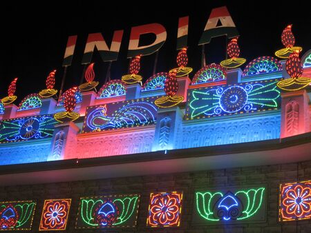 India Pavilion at the Global Village in Dubai, United Arab Emiratesの写真素材