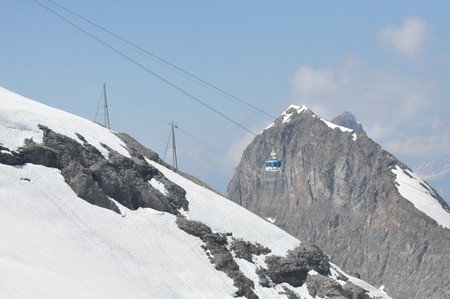 Chairlifts at at Mount Titlis, Switzerlandのeditorial素材