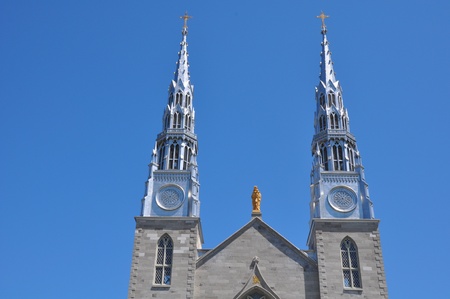 Notre Dame Basilica in Ottawa, Canadaのeditorial素材