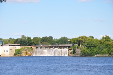 Rideau Falls in Ottawa, Canadaのeditorial素材