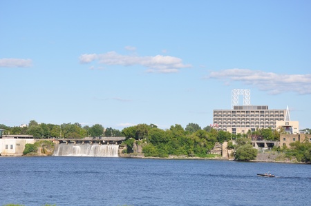 Rideau Falls in Ottawa, Canadaのeditorial素材