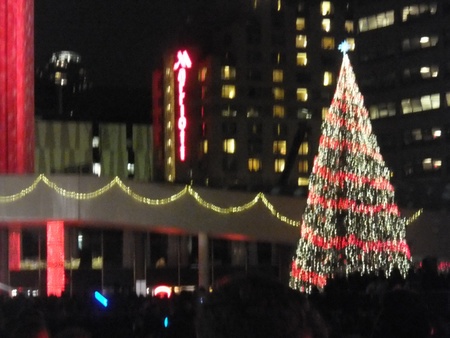 TORONTO - NOVEMBER 20: Cavalcade of Lights event at Nathan Philips Square on November 20, 2011 in Toronto, Canadaのeditorial素材