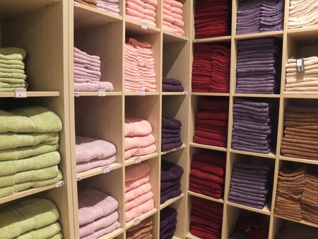 Towels in a Storeの写真素材