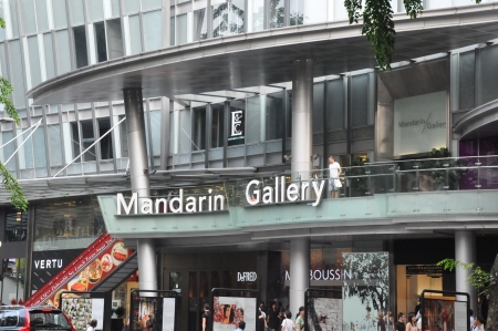 SINGAPORE - AUGUST 16  Mandarin Gallery on Orchard Road in Singapore on August 16, 2012  It is part of Mandarin Orchard Singapore a five-star hotel located at 333 Orchard Road in Singapore のeditorial素材