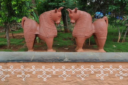 Shilparamam Arts and Crafts Village in Hyderabad, Indiaの写真素材